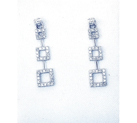 PENDIENTES ORO BLANCO CIRCONITAS