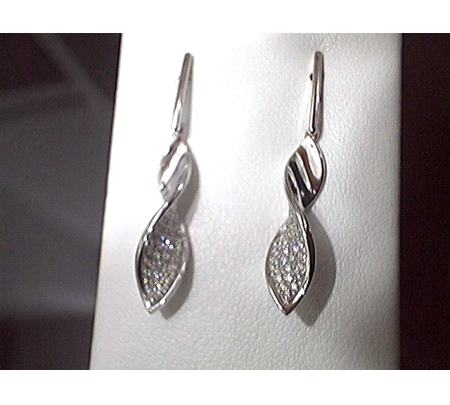 PENDIENTES ORO BLANCO DIAMANTES CEREM