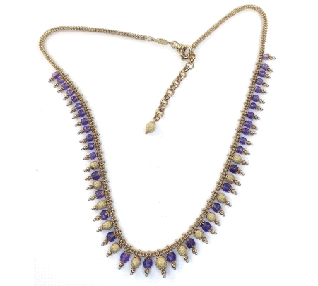 GARGANTILLA ORO AMATISTA