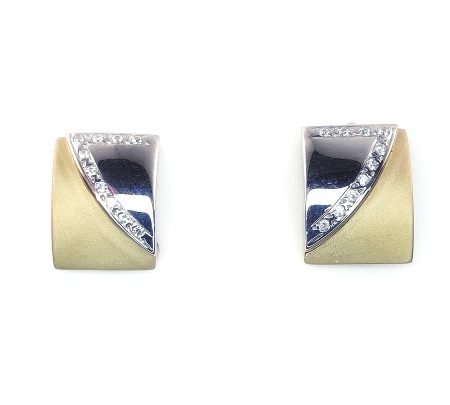 PENDIENTES ORO BICOLOR CIRCONITAS