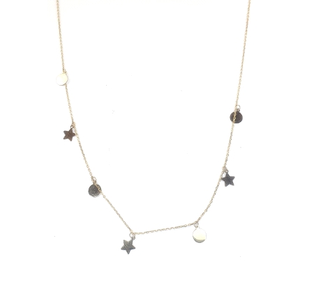 GARGANTILLA ORO LUNAS ESTRELLAS