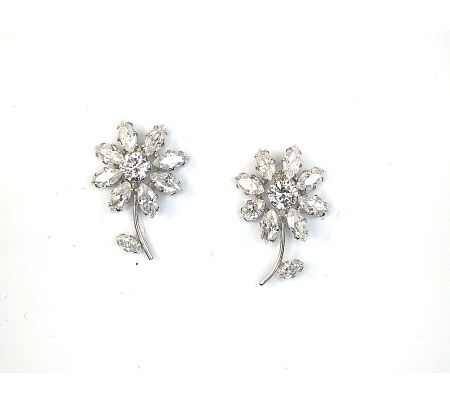 PENDIENTES ORO CIRCONITAS FLOR                                                                      