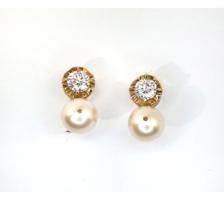 PENDIENTES ORO PERLA                                                                                