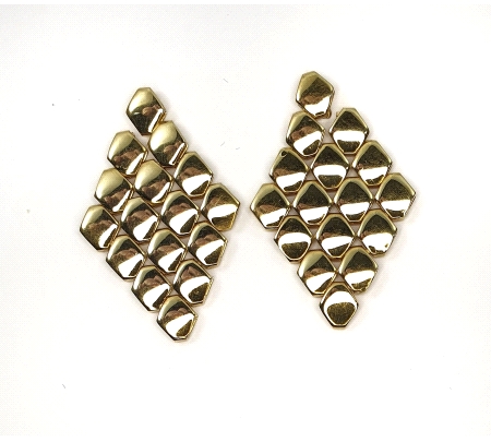 PENDIENTES ORO ROMBO COLGANTE