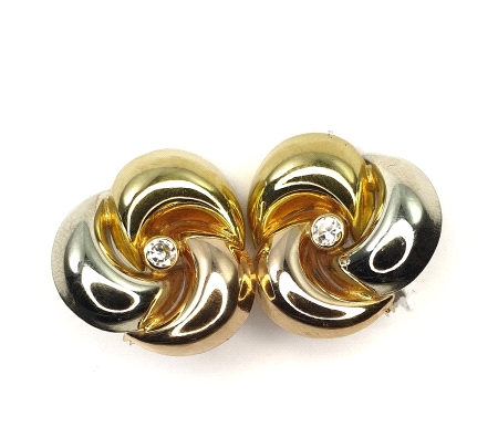 PENDIENTES ORO TIPO FLOR CON ORO DE TRES COLORES