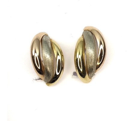 PENDIENTES ORO TRES COLORES