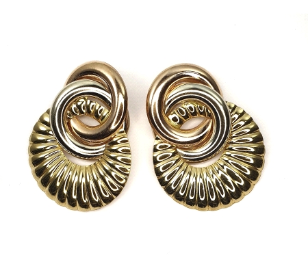 PENDIENTES ORO TRES COLORES