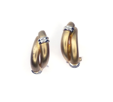 PENDIENTES ORO MATE Y BRILLO