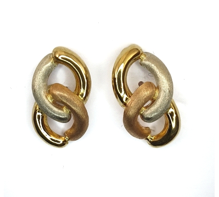 PENDIENTES ORO TRICOLOR