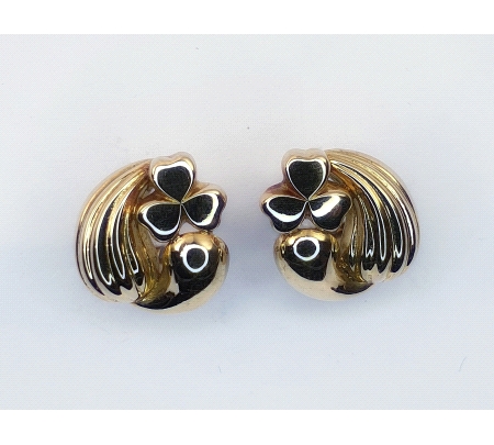 PENDIENTES ORO TREBOL