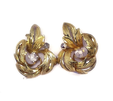 PENDIENTES ORO HOJAS