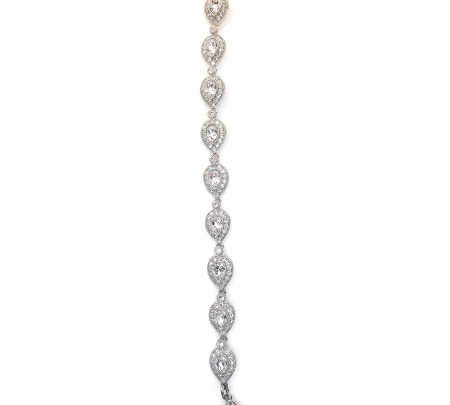 PULSERA PLATA SWAROVSKI 3 LAGRIMAS