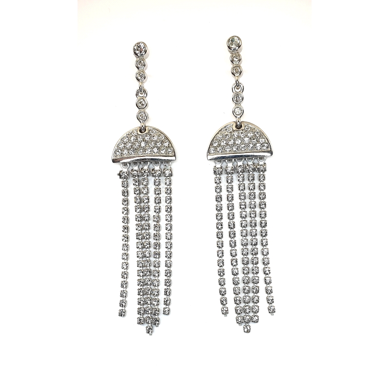 PENDIENTES PLATA CRISTAL SWAROVSKI                                                                  