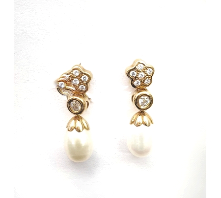 PENDIENTES ORO PERLA