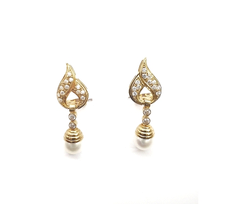 PENDIENTES ORO PERLA