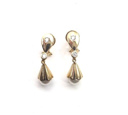 PENDIENTES ORO PERLA