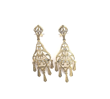 PENDIENTES ORO CIRCONITAS