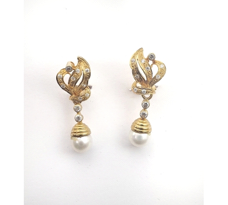 PENDIENTES ORO PERLA
