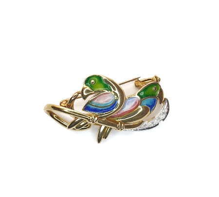 BROCHE ORO ESMALTE
