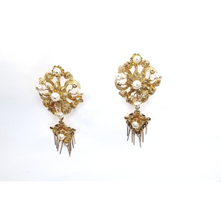 PENDIENTES ORO POLCA                                                                                