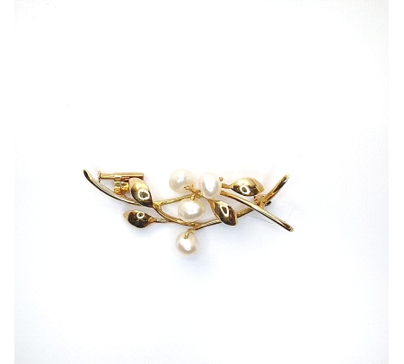 BROCHE ORO PERLAS
