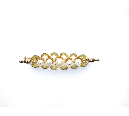 BROCHE ORO PERLAS