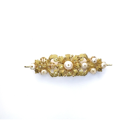 BROCHE ORO PERLAS