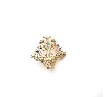 BROCHE ORO CESTA