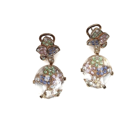 PENDIENTES PLATA  CRISTASL SWAROVSKI