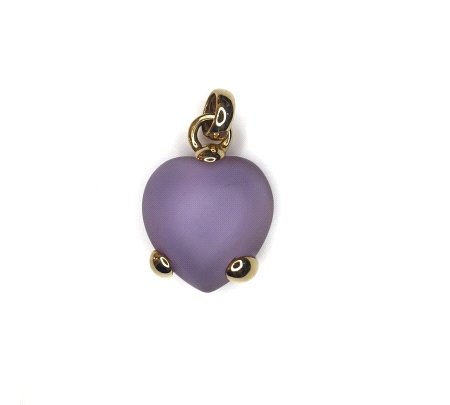COLGANTE CORAZON CALCEDONIA