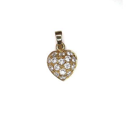 COLGANTE ORO CORAZON CIRCONITAS