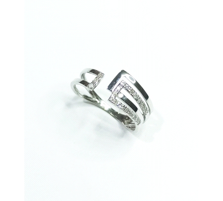 SORTIJA DIAMANTES ORO BLANCO