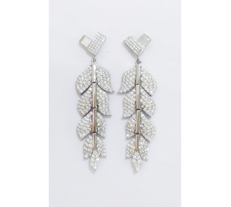 PENDIENTES PLATA HOJAS