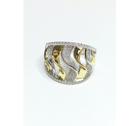SORTIJA PLATA Y CIRCONITAS