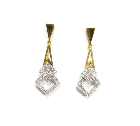 PENDIENTES ORO CIRCONITAS