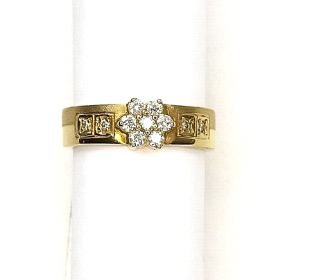 SORTIJA ORO ROSETON DIAMANTES