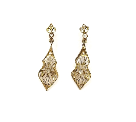 PENDIENTES ORO DIAMANTES