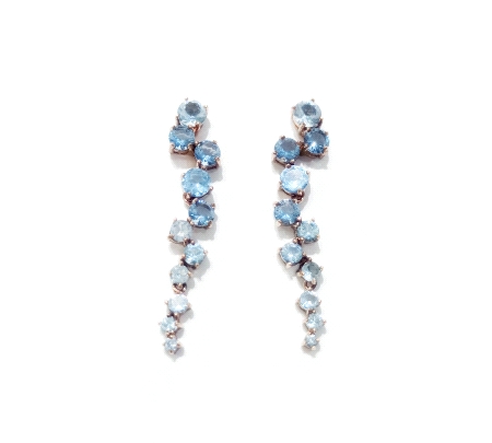 PENDIENTES PEDRERIA  PLATA
