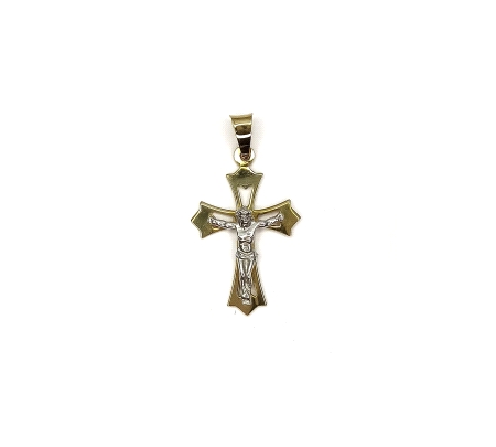 CRUZ ORO BICOLOR CRISTO