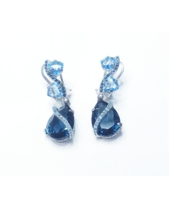 PENDIENTES PLATA SWAROVSKI                                                                          