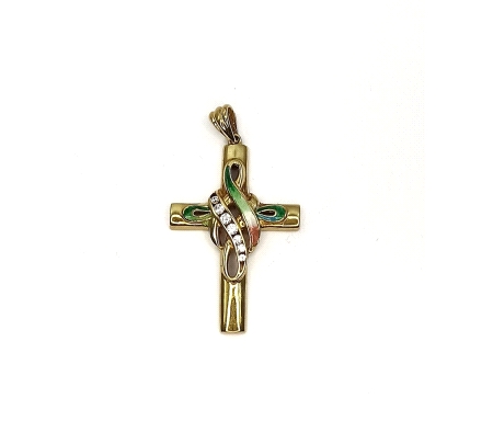 CRUZ ORO ESMALTE