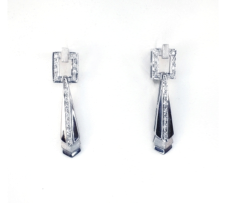 PENDIENTES ORO BLANCO CIRCONITAS